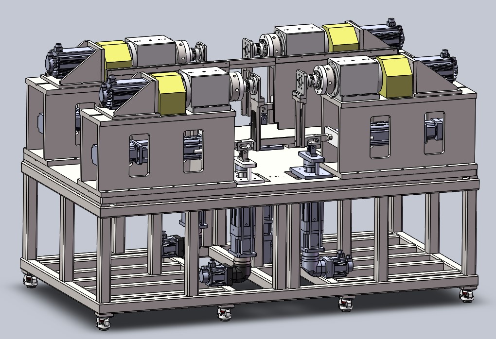 四轴轮毂轴承单元疲劳耐久试验台架（电缸加载）
